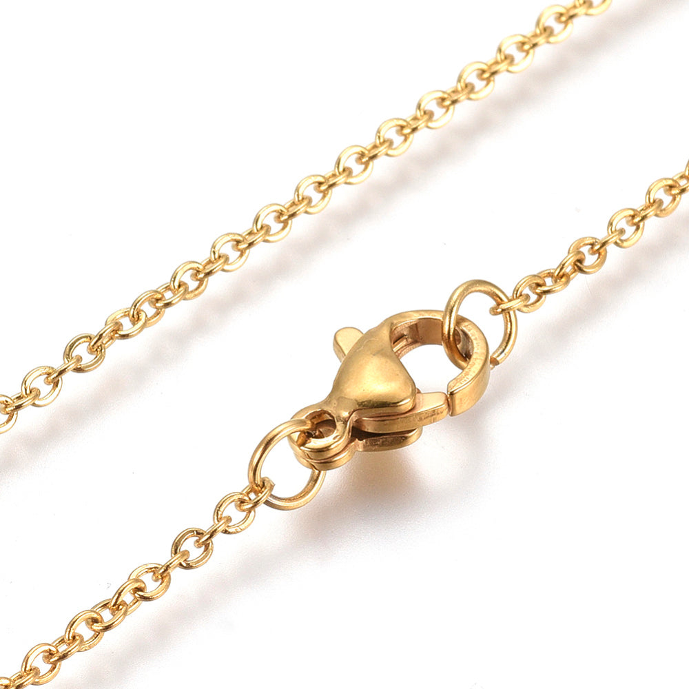 Collier pendentif lame dorée – acier inoxydable 18K