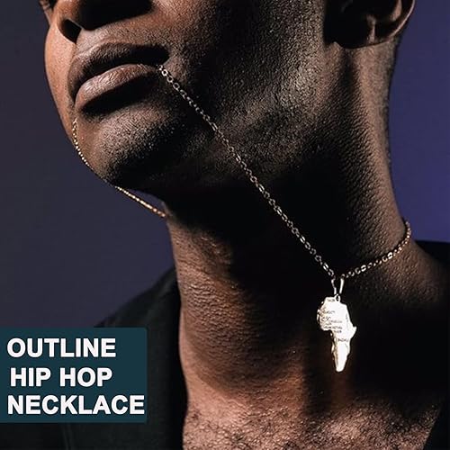 Collier Carte d’Afrique Dorée
