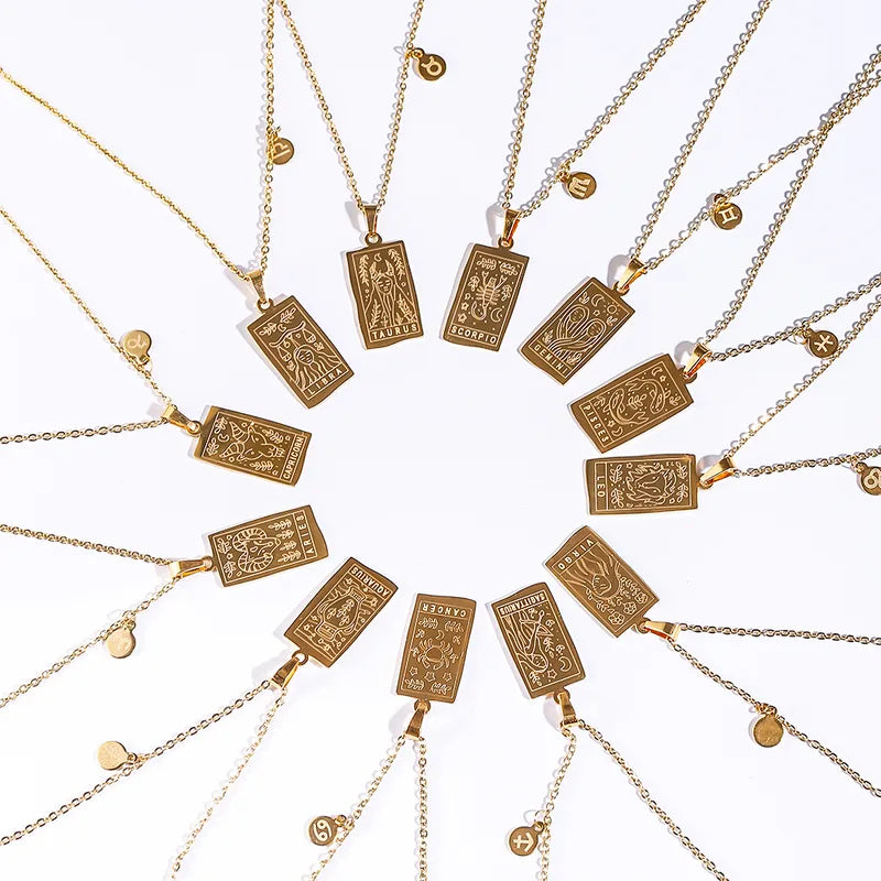 Collier Signe Astrologique Sagittaire – Acier Inoxydable Doré