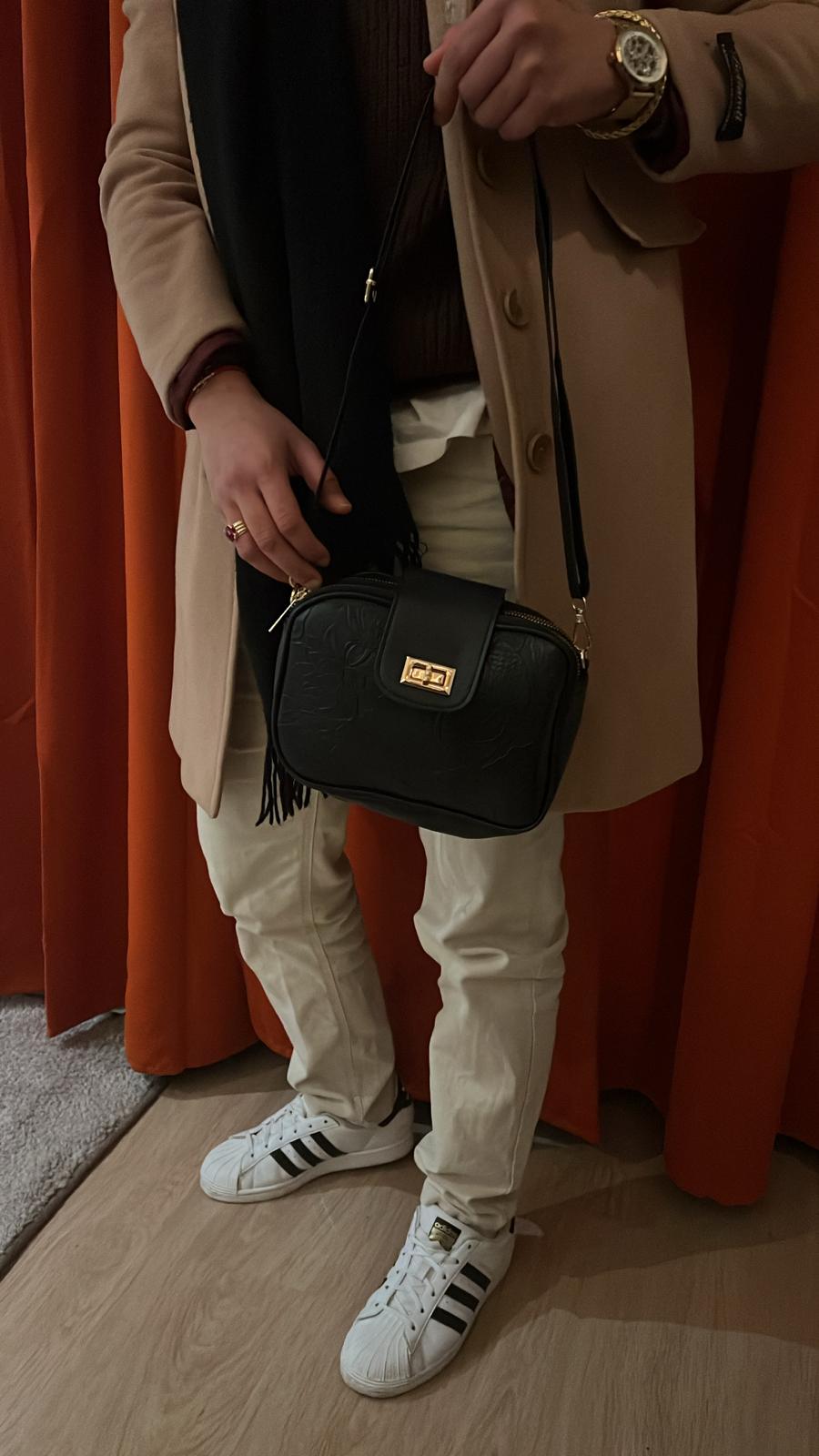 Sac Bandoulière Noir Matelassé – Élégance Urbaine
