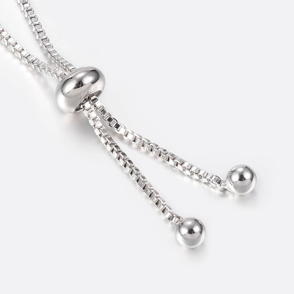 Bracelet cadenas & clé – argenté serti de zircons