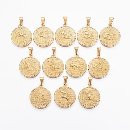 Pendentif médaillon signe Scorpion – plaqué or 18K